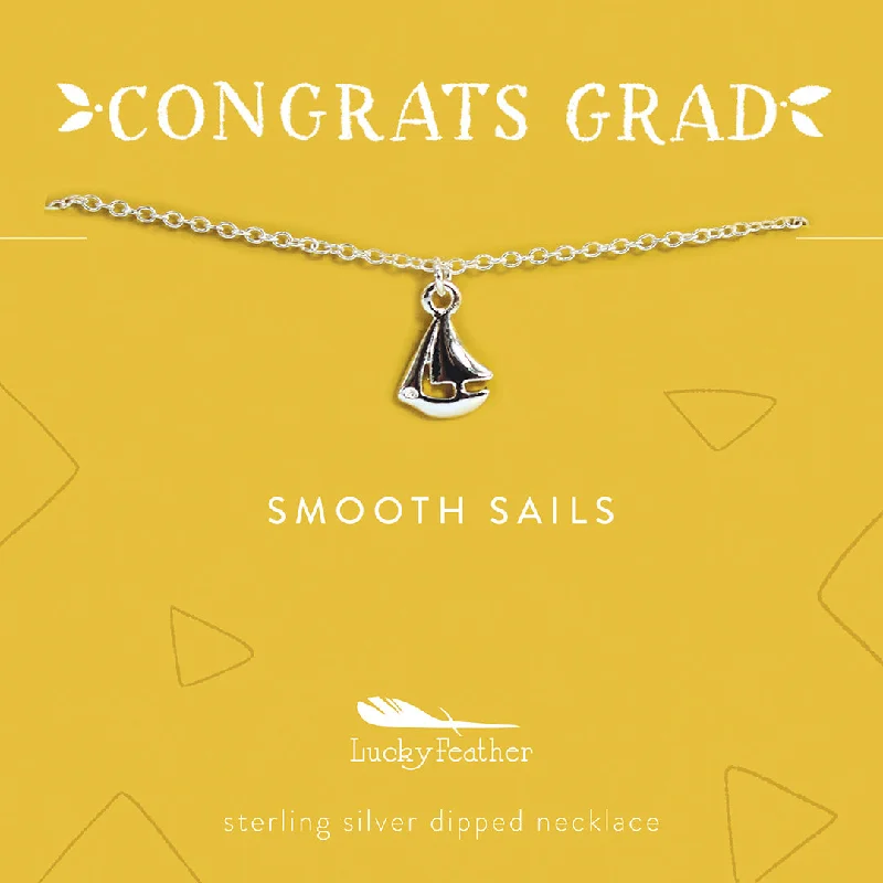 Stunning necklaces and pendants with turquoise and gold for a vibrant, earthy look-Smooth Sails - Graduation Necklace