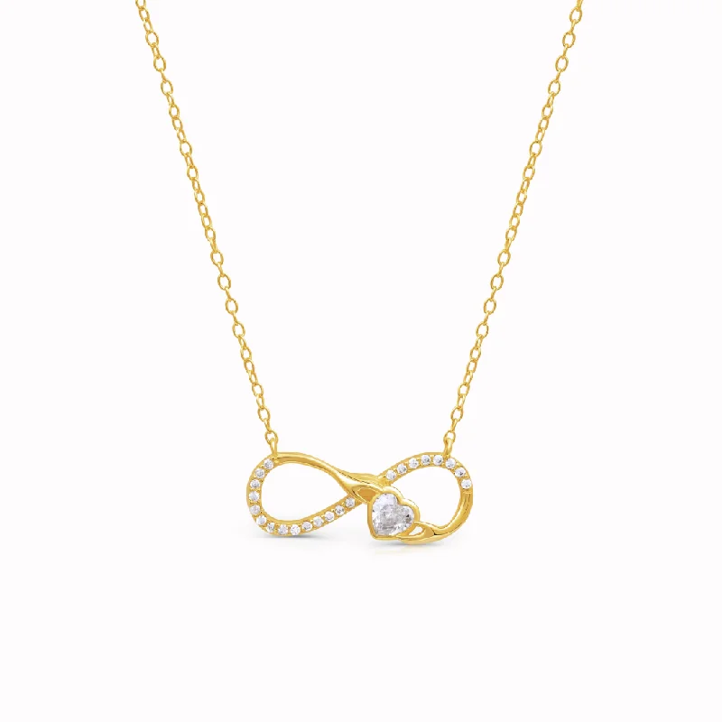 Best necklaces and pendants with butterfly wings for a delicate, graceful style-Always In My Heart - Heart Infinity Necklace