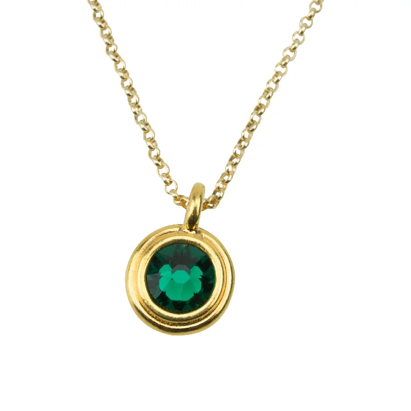 Beautiful necklaces and pendants with layered chains for a fashionable, chic look-May Birthstone Necklace