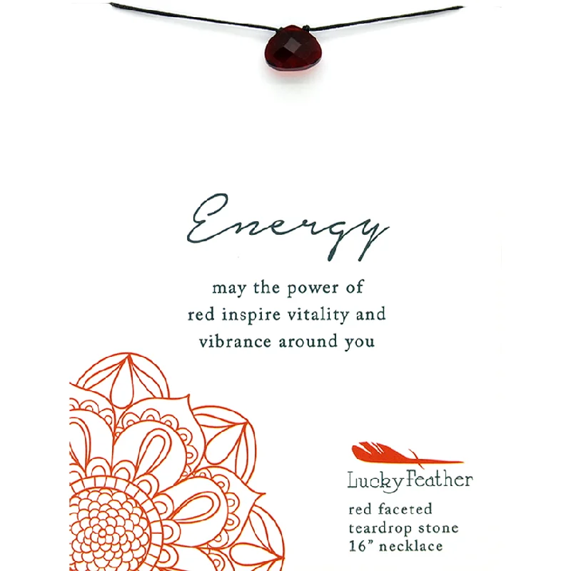 Elegant necklaces and pendants with infinity symbols for timeless designs-Color Power Necklace - Red