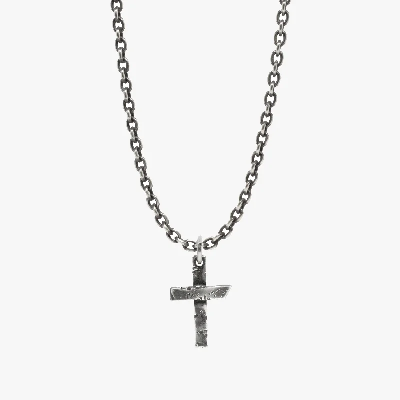 Simple necklaces and pendants with bar pendants for a sleek modern design-Rustic Cross Necklace