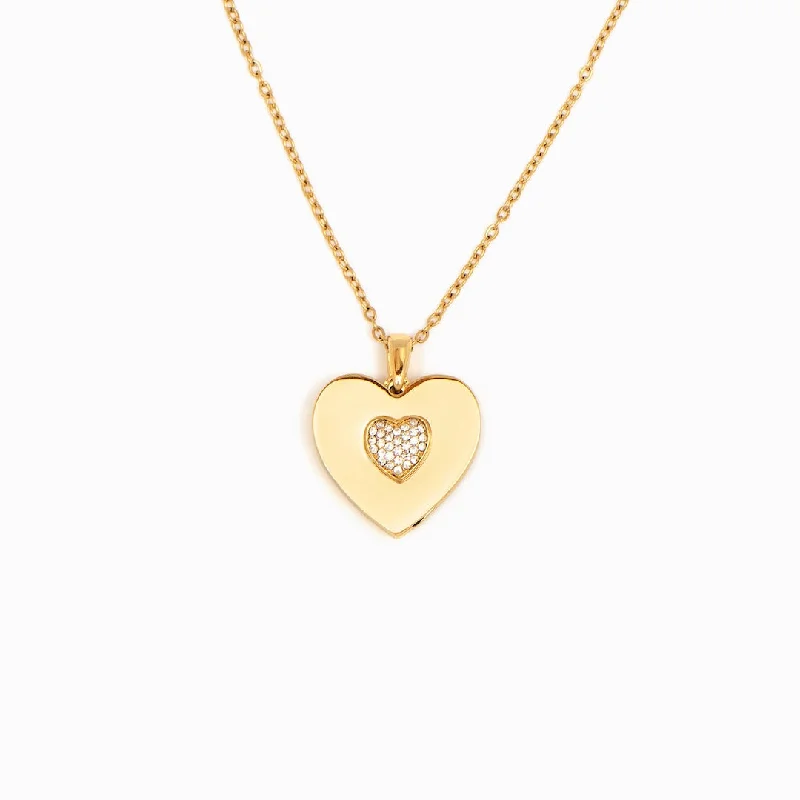 Best necklaces and pendants with silver chains for a sleek, timeless look-Heart Swing Necklace - "I Love You Mom"