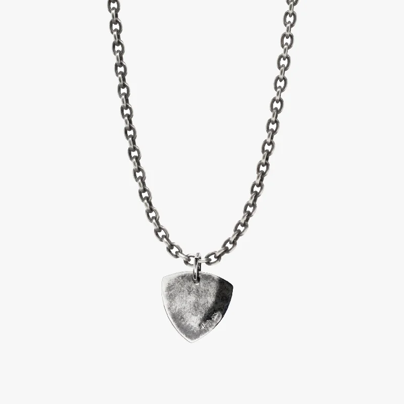 Elegant necklaces and pendants with infinity symbols for timeless designs-Sterling Guitar Pick Necklace