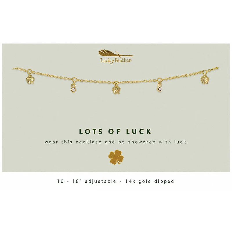 Necklaces and pendants with star-shaped designs for a whimsical, celestial touch-Dangle Necklace - Lots of Luck