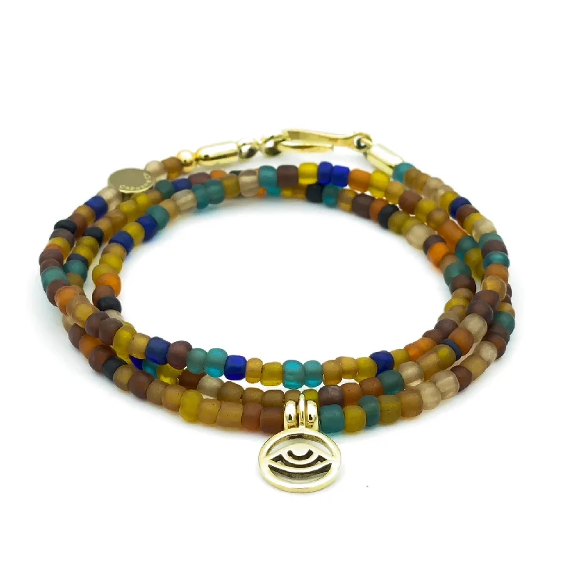 Necklaces and pendants with enamel accents for a colorful, eye-catching appearance-Evil Eye 2-IN-1 Convertible Necklace to Bracelet