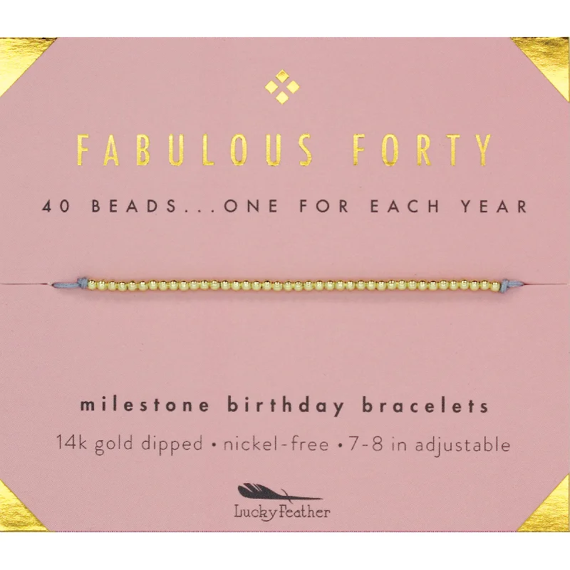 Necklaces and pendants with pearls for a classic and sophisticated touch-Milestone Birthday Bundle - 40th Birthday Bracelet & Zodiac Necklace