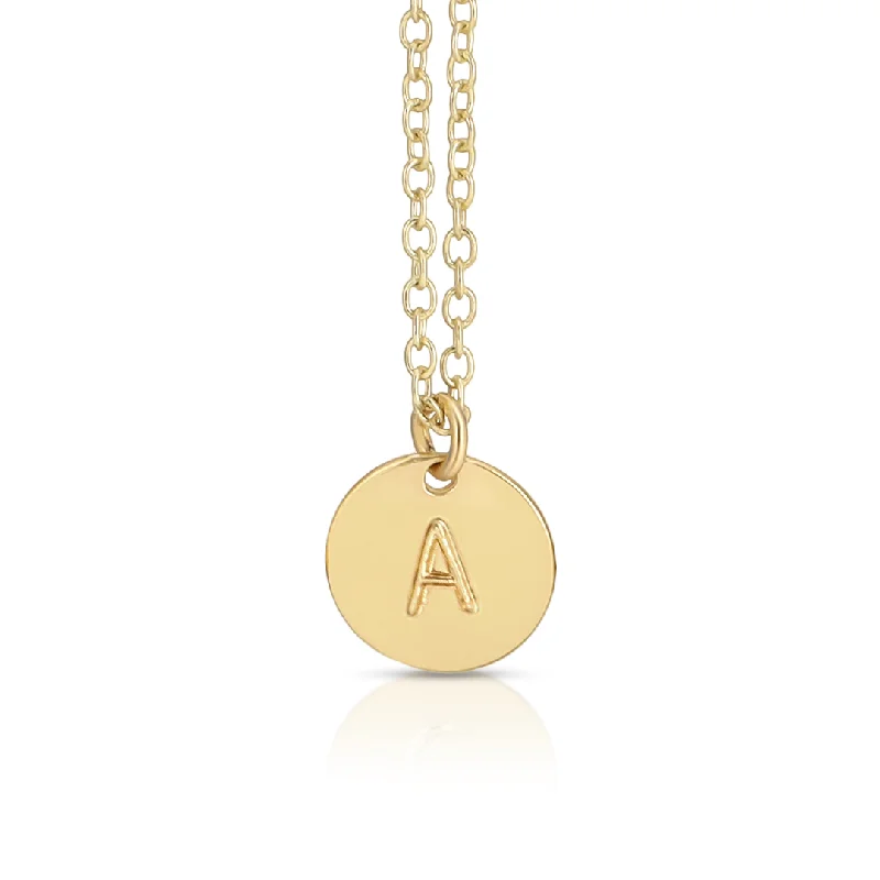 Best necklaces and pendants with zodiac signs for a celestial, astrology-inspired vibe-Letter Disc Necklace