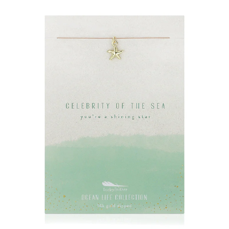 Necklaces and pendants with custom engravings for a personal, meaningful gift-Ocean Life Necklace - Starfish