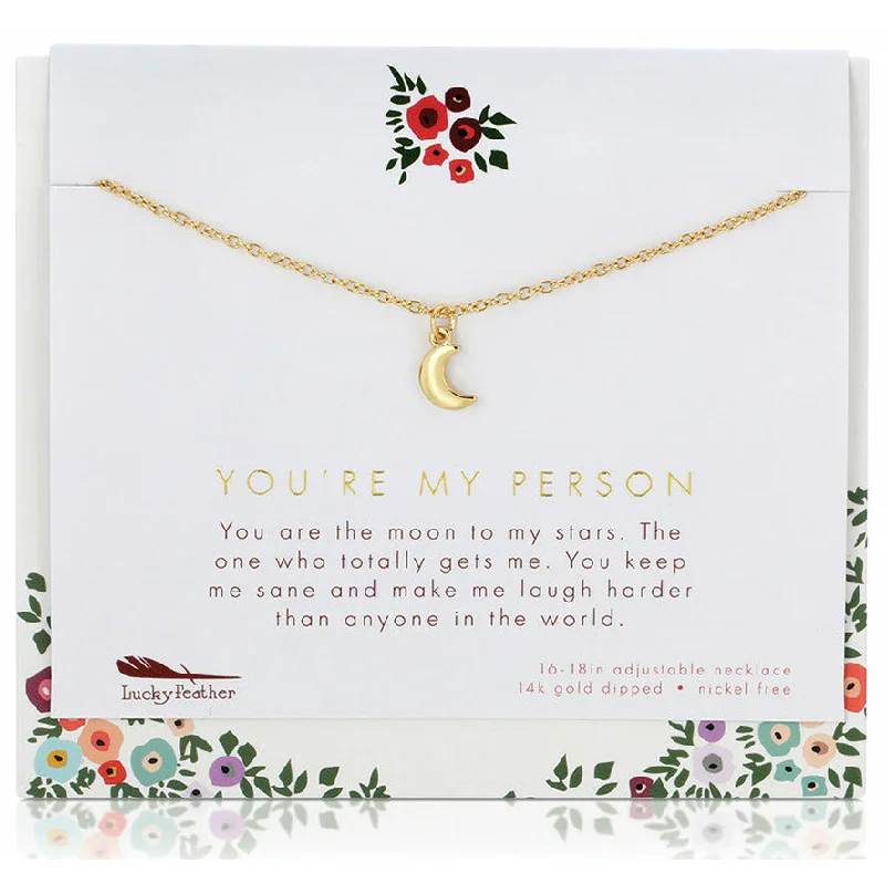 Best necklaces and pendants with vintage lockets for a nostalgic, sentimental look-You're My Person - Necklace & Card