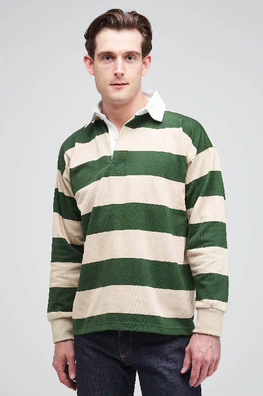 Rugby Shirt - Forest/Linen