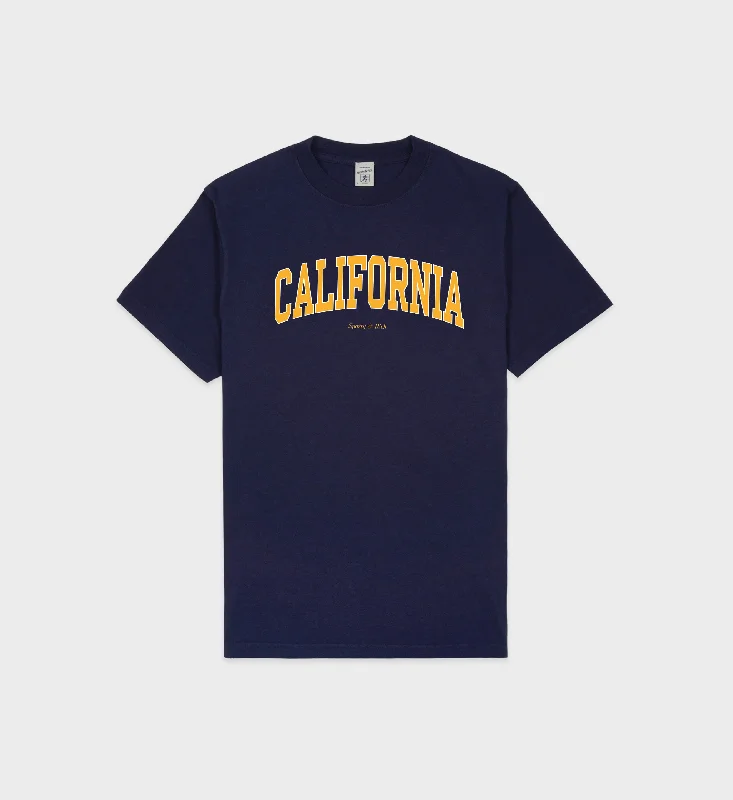 Elastic Shirts for Flex -California T-Shirt - Navy/Gold