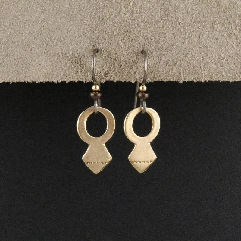 Drop Earrings for Beach Outfit -Bronze Element Earrings