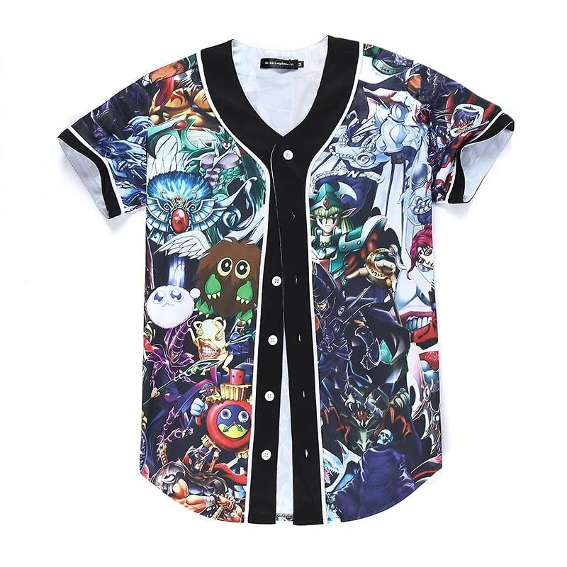 Casual Shirts for Everyday -Hip Hop Unisex 3D Cartoon Game Characters Print T-shirt Baseball Jersey