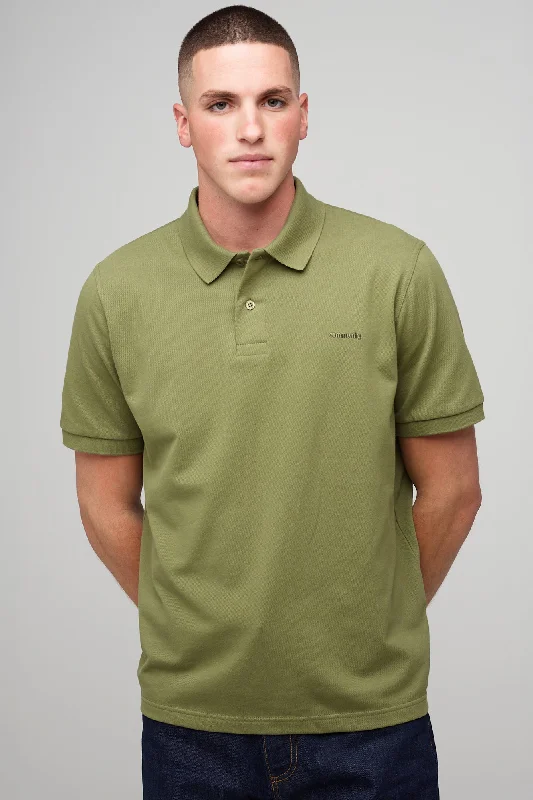 Celtic Blouses with Knotwork -Men's Short Sleeve Polo Shirt - Light Olive