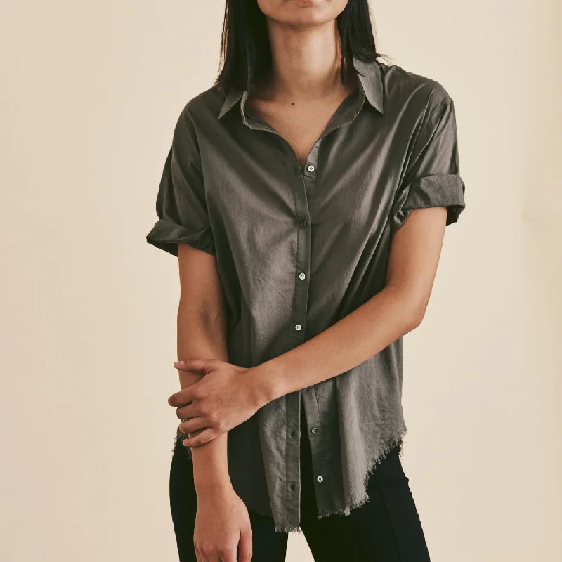 Button Down Blouses for Casual -Shaila Shirt (Sea Weed)