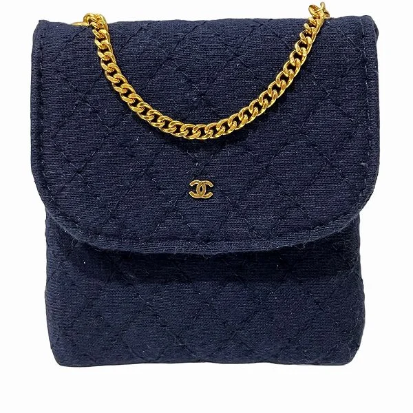 Handle bags with perforated details for style -Chanel Mini Matelasse Chain Shoulder Bag