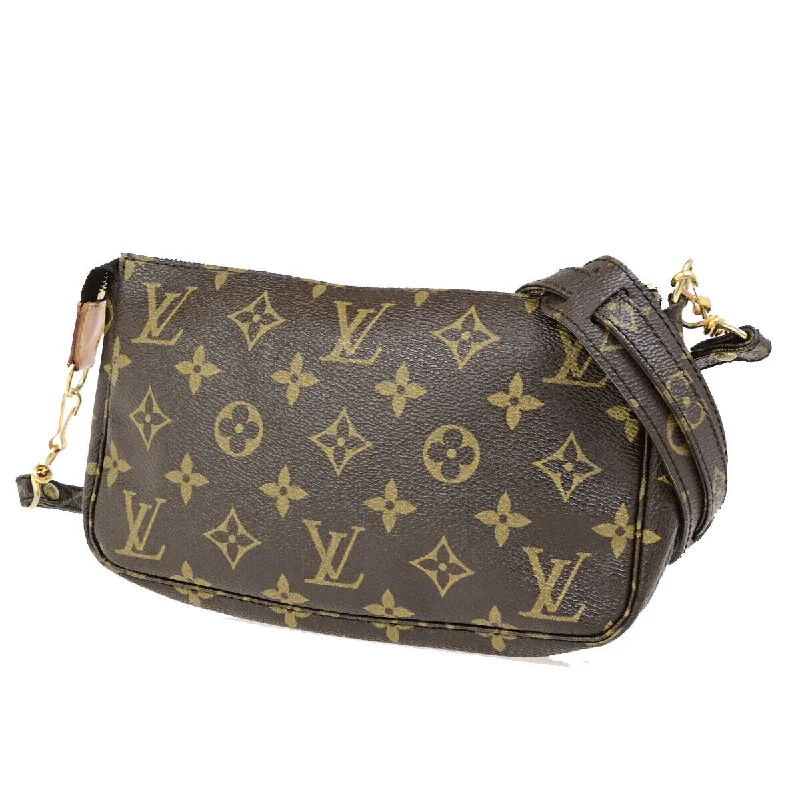 Handle bags with padded interiors for laptops -Louis Vuitton Pochette Accessoire  Canvas Clutch Bag (Pre-Owned)