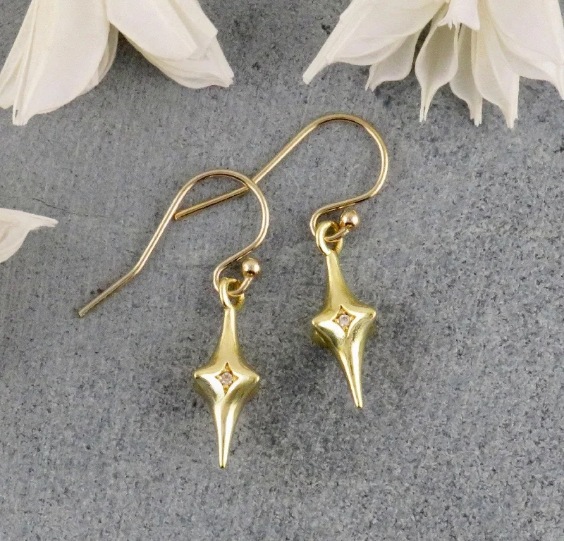 Drop Earrings for Wedding Ceremony -Gold Twinkle Earrings