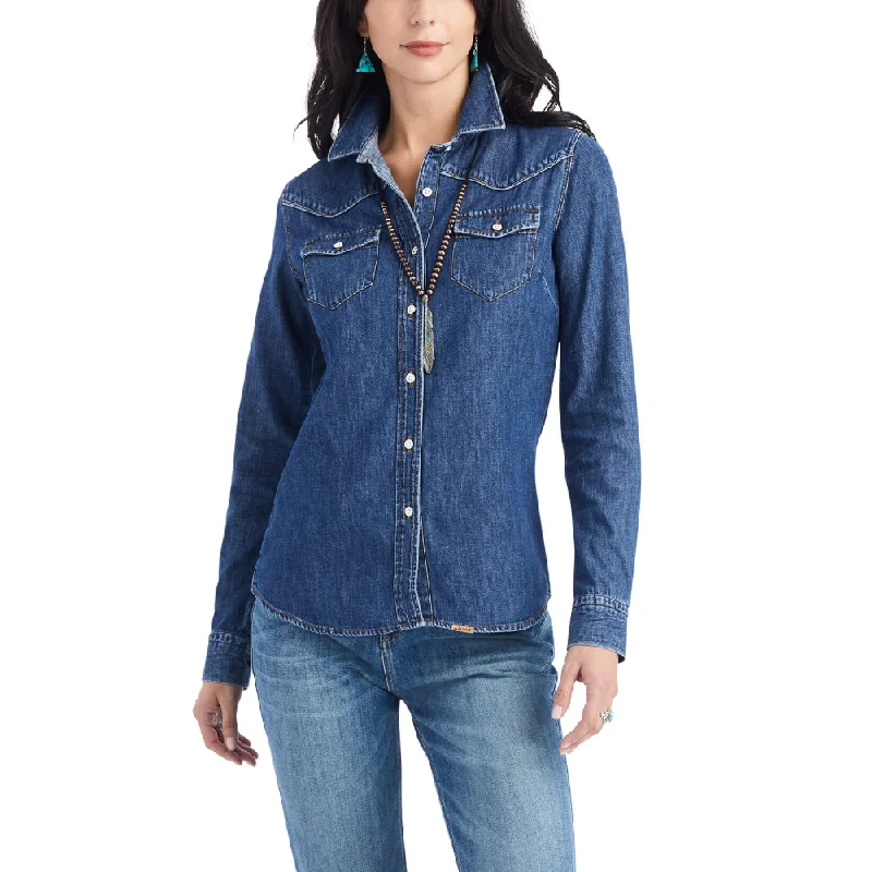 Blouses for Maternity Wear -Ariat Womens Farriday Denim Shirt - 10042258