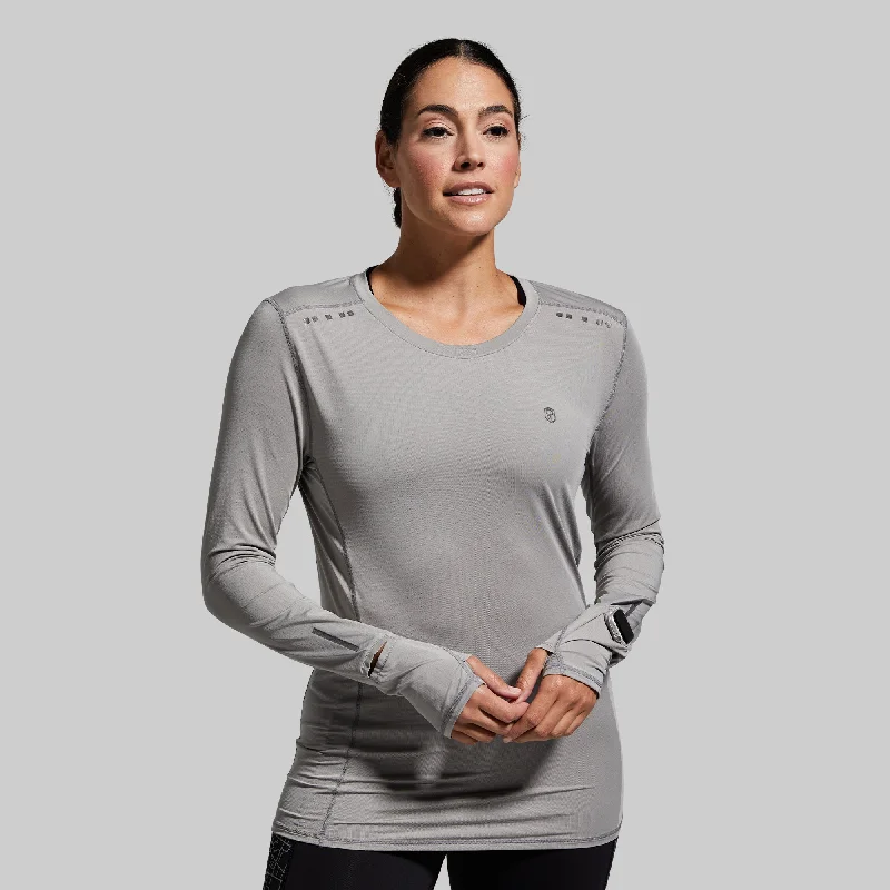 Resort Blouses for Holiday -Women's Endurance Long Sleeve Shirt (Paloma Grey)