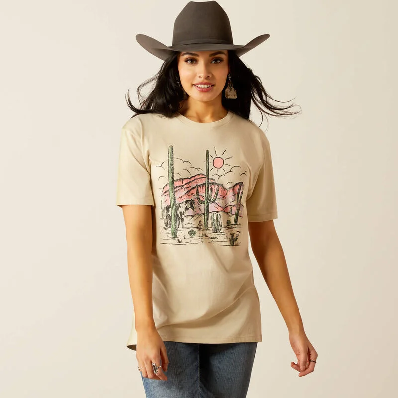 Short Sleeve Blouses for Summer -Ariat Women's Horse with No Name Graphic T-Shirt  in Natural