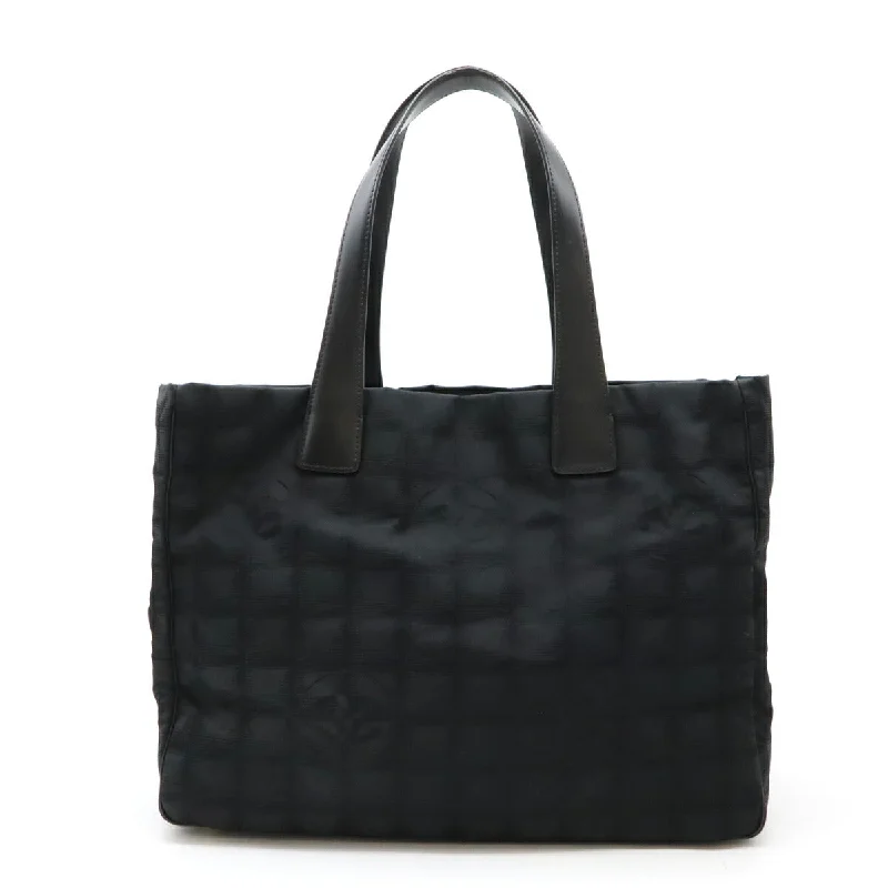 Handle bags with vegan suede for softness -Chanel Nylon Jacquard New Travel Line Tote Bag