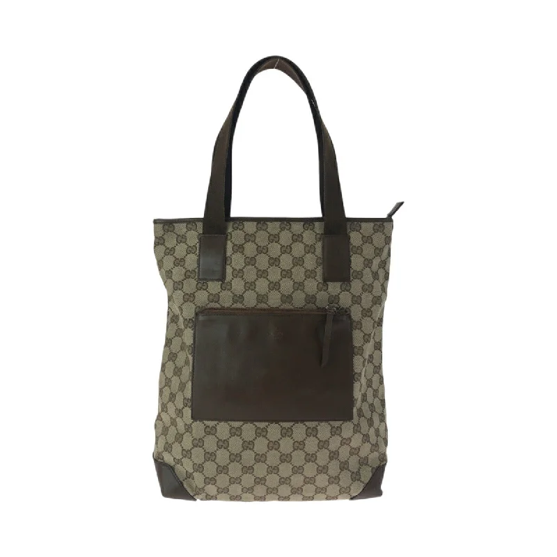 Handle bags with padded interiors for laptops -Gucci Brown Beige GG Canvas Tote Bag