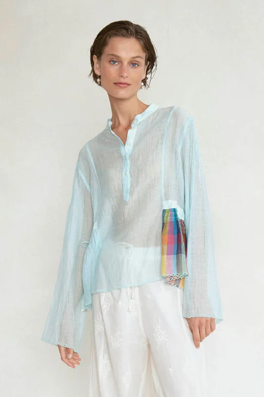 White Blouses for Pure Look -Maisie Blouse Aqua