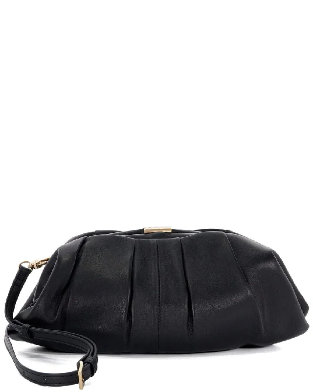 Handle bags with double handles for strength -Dune London Drapery Leather Clutch