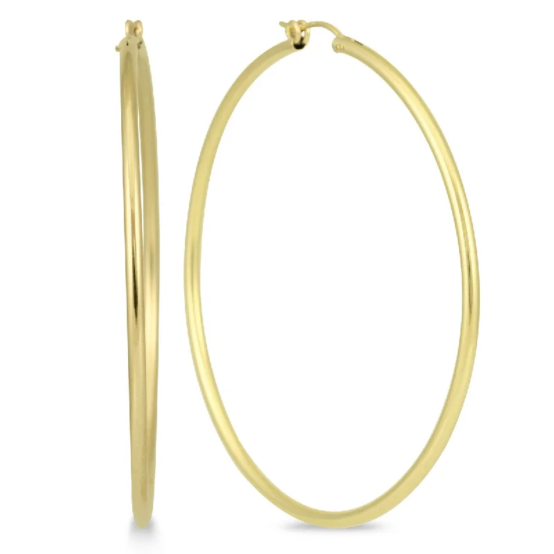 Indian Drop Earrings with Intricacy -14K  Filled Hoop Earrings 62Mm