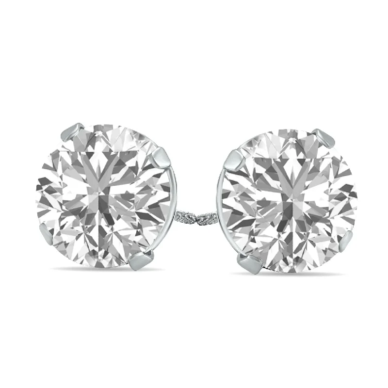 Drop Earrings with Abstract Designs -Igi Certified Lab Grown 2 1/4 Carat Total Weight Diamond Solitaire Earrings In 14K White Gold J Color, Si2 Clarity