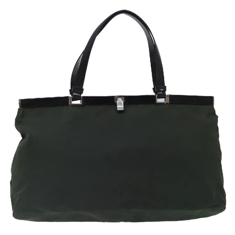 Handle bags with structured shapes for class -Prada  Synthetic Tote Bag (Pre-Owned)