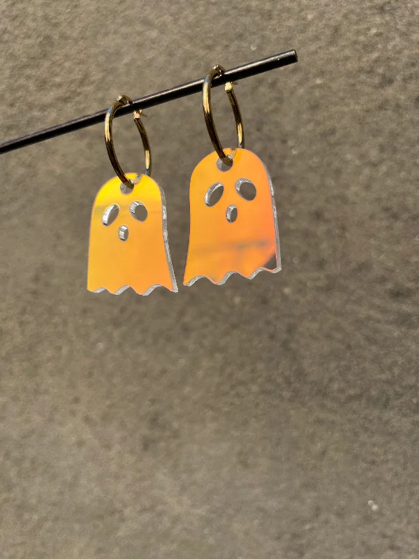 Drop Earrings with Enamel Coating -Iridescent Acrylic Ghost Earrings (style options)