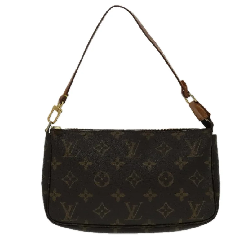 Handle bags with sturdy bases for stability -Louis Vuitton Pochette Accessoire  Canvas Clutch Bag (Pre-Owned)