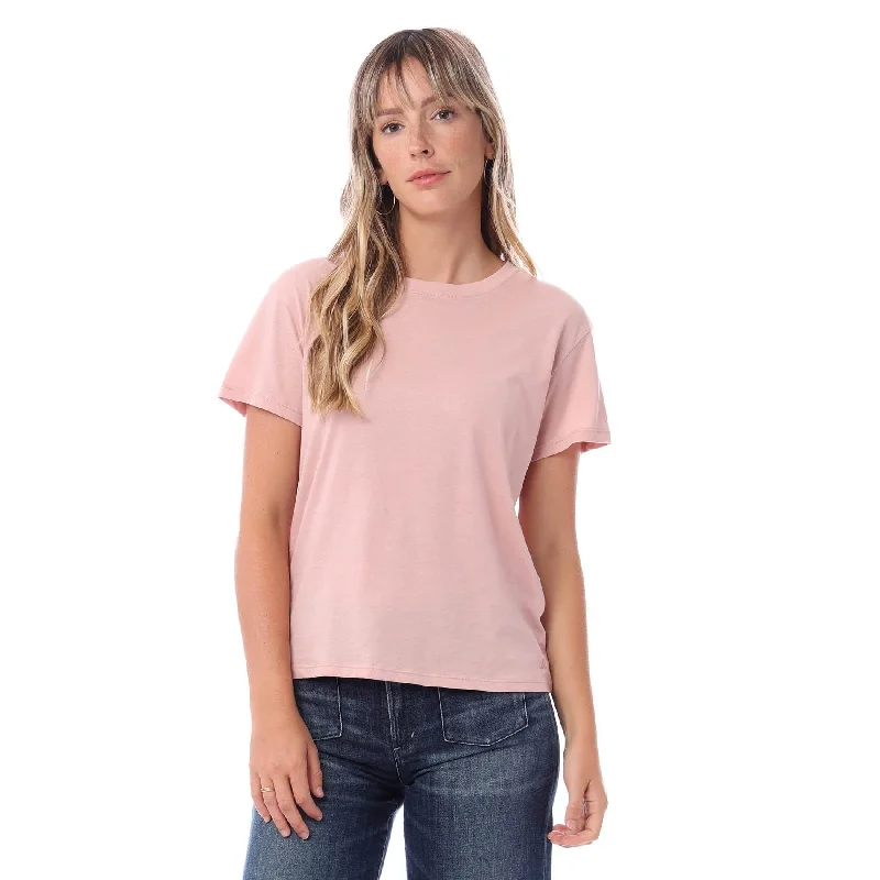 Lightweight Blouses for Easy -Organic Modern Crew T-Shirt (Rose Quartz)