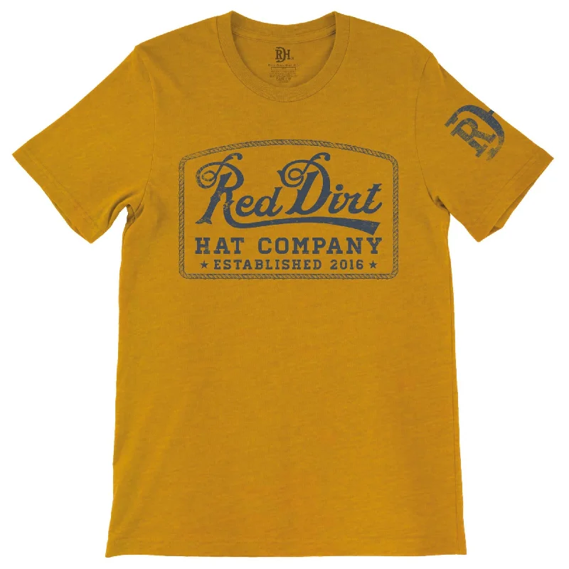 Elastic Shirts for Flex -Red Dirt Hat Co. "Guitar" T-Shirt in Heather Gold