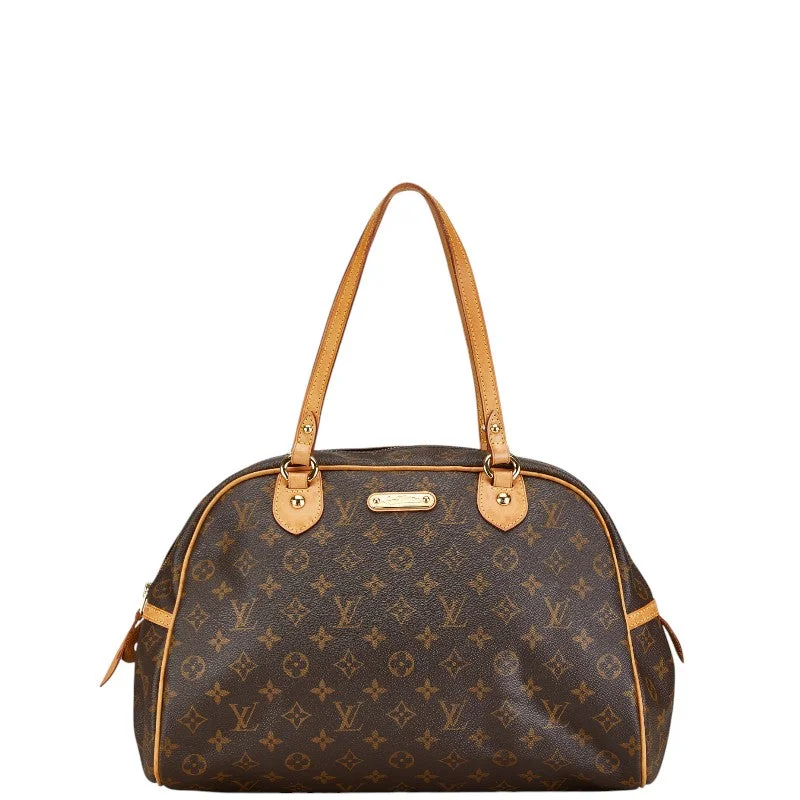 Handle bags with suede accents for texture -Louis Vuitton Monogram Montorgueil GM Tote Bag