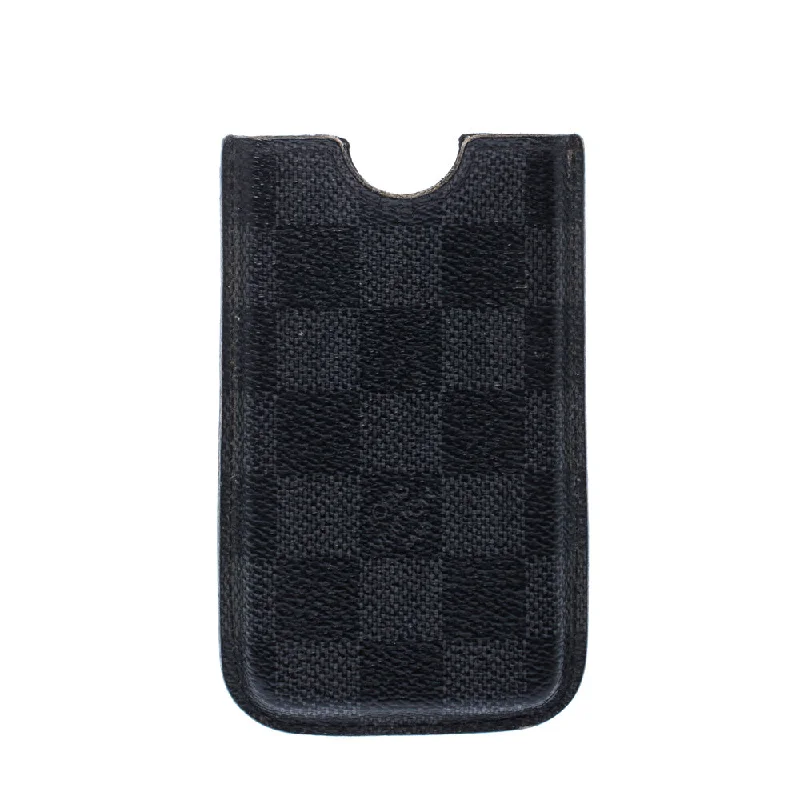 Handle bags with sturdy bases for stability -Louis Vuitton Damier Graphite Canvas Iphone 4 Cover