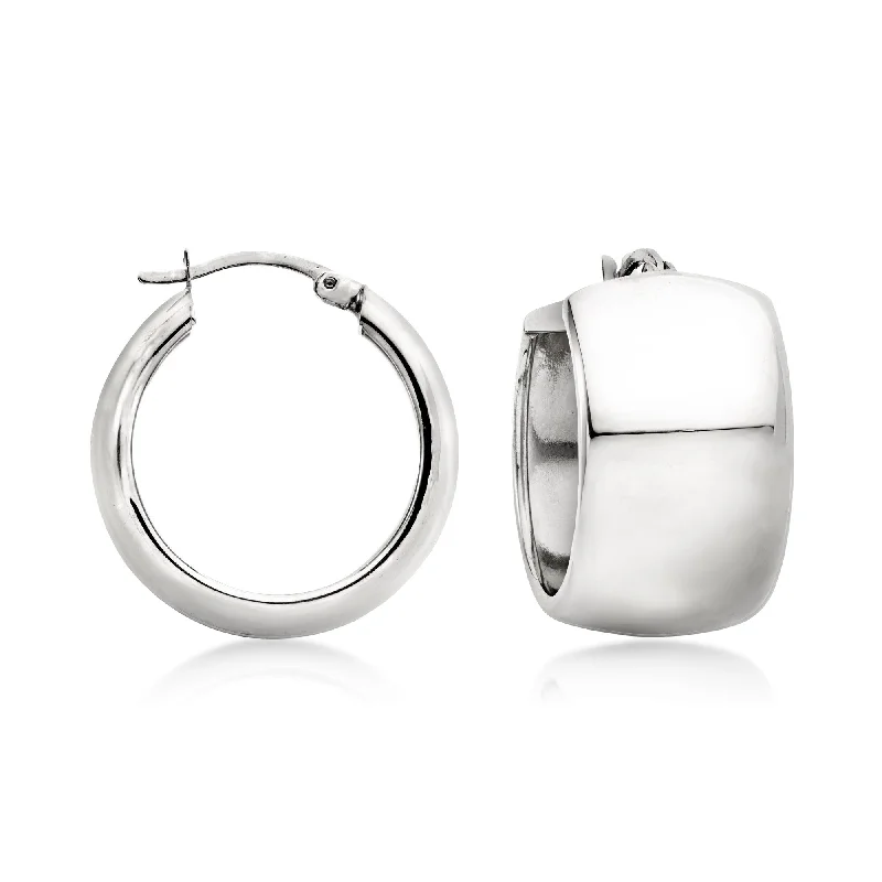 Large Drop Earrings for Statement -Ross-Simons Sterling Silver Hoop Earrings