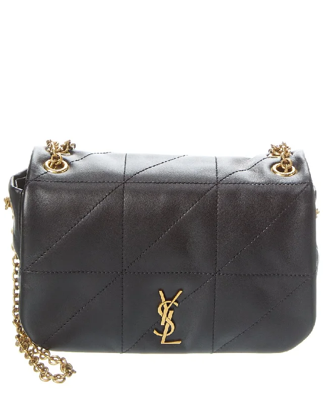 Handle bags with soft fabric for comfort -Saint Laurent Jamie 4.3 Mini Leather Chain Shoulder Bag