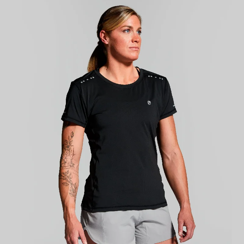 Travel Blouses for On the Go -Women's Endurance Shirt (Black)