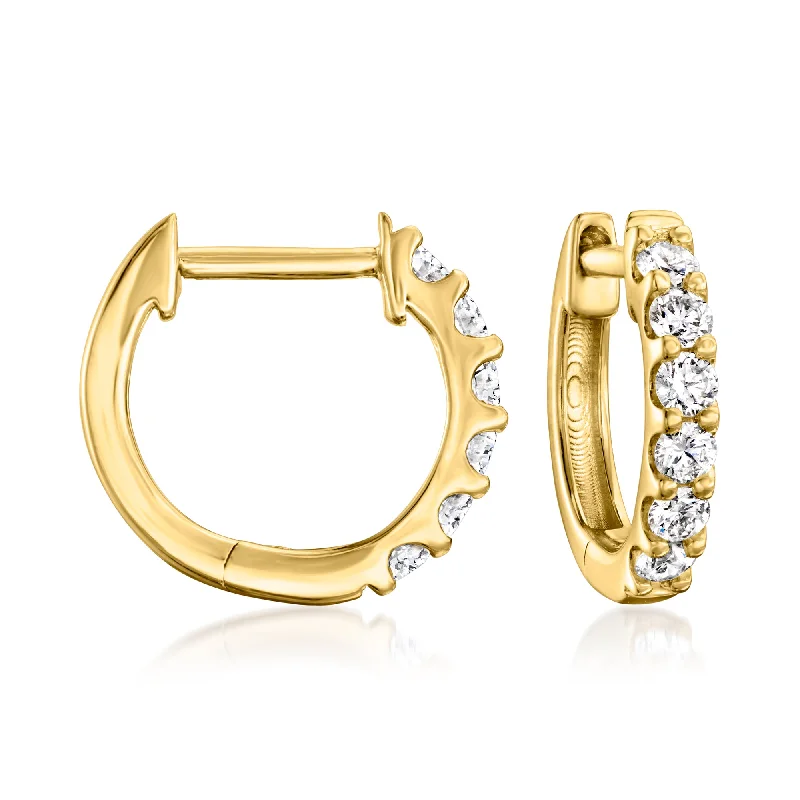 Punk Drop Earrings with Spikes -Ross-Simons Lab-Grown Diamond Hoop Earrings in 18kt Gold Over Sterling