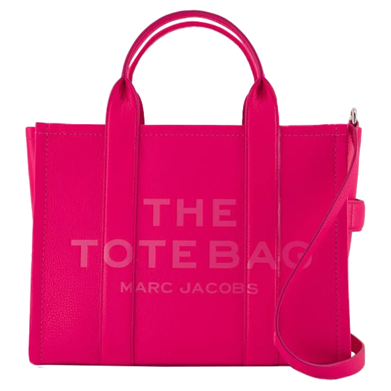 Handle bags with spacious pockets for travel -The Medium Tote - Marc Jacobs - Leather - Pink