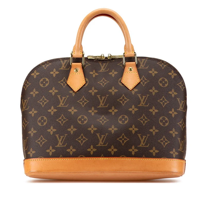 Handle bags with polka dots for fun -Louis Vuitton Monogram Alma Handbag Brown