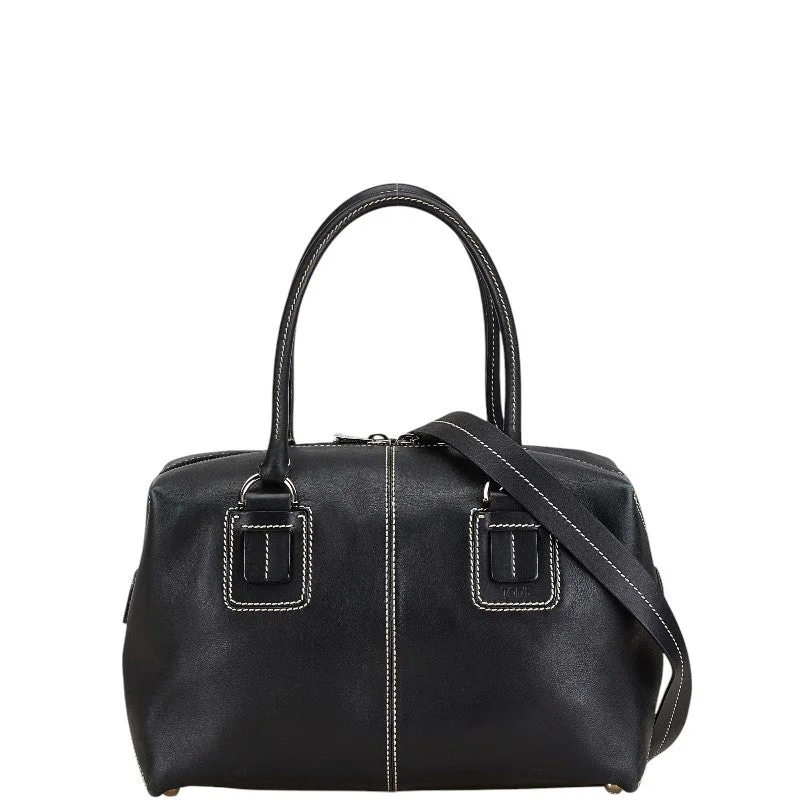 Handle bags with thick handles for support -Tod's Leather 2WAY Mini Boston Bag