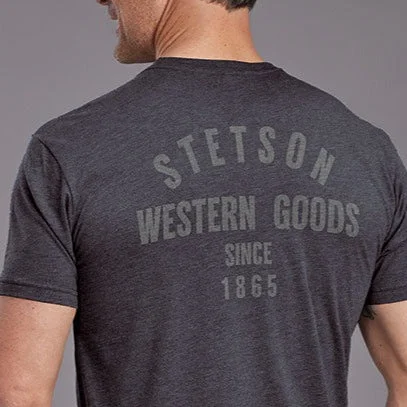 Striped Blouses for Fashionable -Stetson Western Goods T-Shirt in Navy