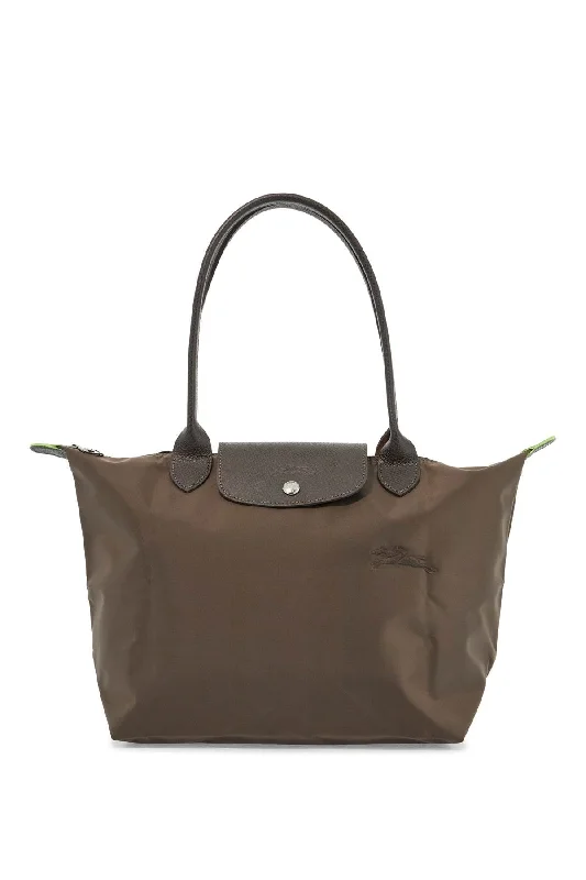 Handle bags with sturdy canvas for longevity -Longchamp Le Pliage Green M Shoulder Bag