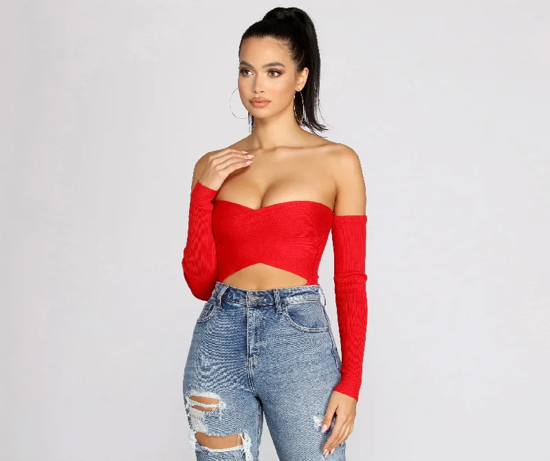 Comfortable tight top for women with short sleeves and casual vibe-Adore You Ribbed Knit Bodysuit