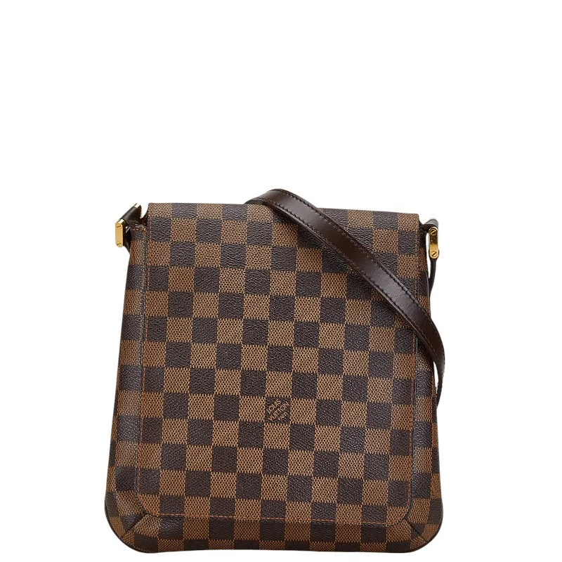 Quilted handle bags with stylish textured finish -Louis Vuitton Damier Musette Salsa Long Shoulder Bag