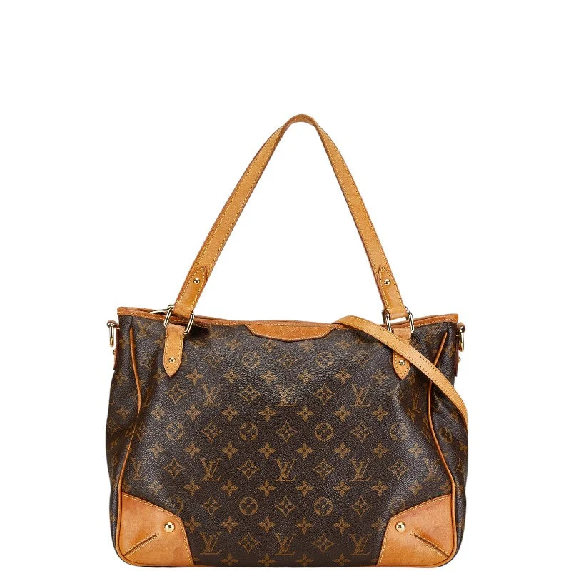 Handle bags with hidden pockets for security -Louis Vuitton Estrela MM Tote Bag Brown